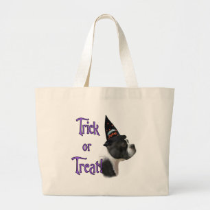 Boston Terrier Trick Grote Tote Bag