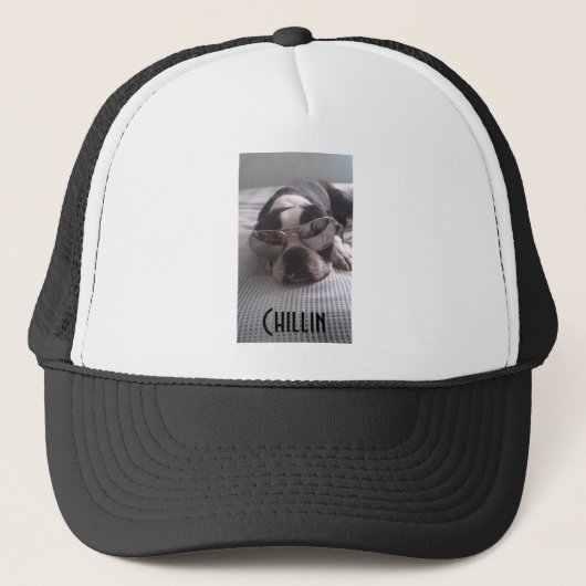 Boston Terrier Trucker Hat Pet (Voorkant)
