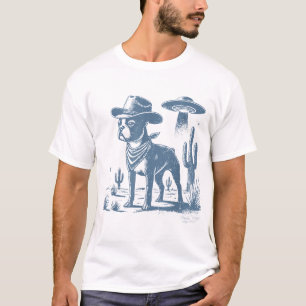 Boston Terrier Ufo Cowboy Dog Dog Mama Dog Dad Ali T-shirt