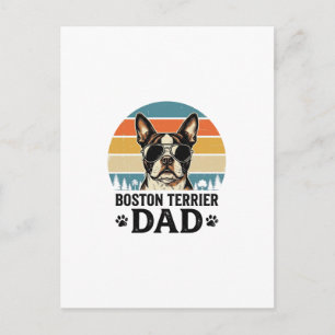 Boston Terrier Vader Vintage Hondenliefhebber Ontw Briefkaart