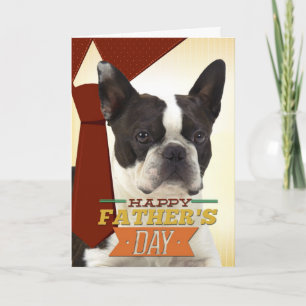 Boston Terrier Vaderdag Card Kaart