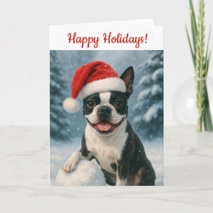Boston Terrier Vakantie Kaart