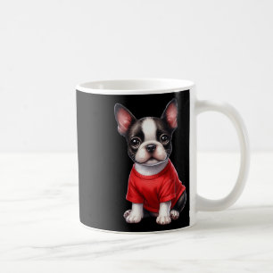 Boston Terrier Valentijnsdag Rode Hart Liefde Pupp Koffiemok