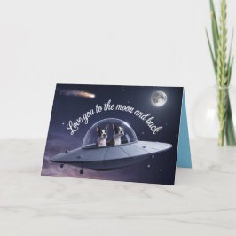 Boston Terrier Valentine Card Feestdagen Kaart