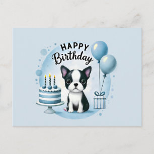 Boston Terrier Verjaardagsbericht - Mooie Hond Gro Briefkaart