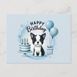 Boston Terrier Verjaardagsbericht - Mooie Hond Gro Briefkaart