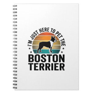 Boston Terrier Vintage Huisdierliefhebber Shirt On Notitieboek