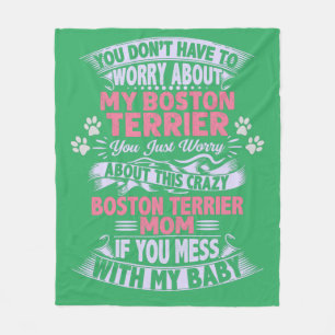 "Boston Terrier" vlootsdeken. Fleece Deken