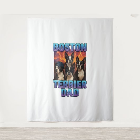 Boston Terrier Wandkleed (Voorkant)