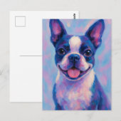 Boston Terrier Wenskaart - Blanco Kaart (Voorkant / Achterkant)