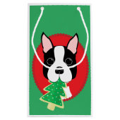 Boston Terrier Whimsical Klein Cadeauzakje (Achterkant)
