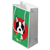 Boston Terrier Whimsical Klein Cadeauzakje (Achterkant Gekanteld)