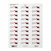 Boston Terrier Wintervakantie Schattigee hondenker Etiket (Full Sheet)