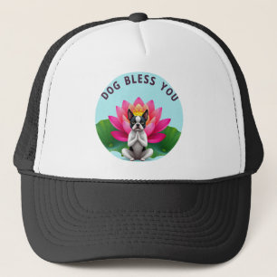 Boston Terrier Yoga Mediterende Hond Zegen Jou Zen Trucker Pet