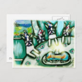 Boston Terrier zomerfeest Briefkaart (Voorkant / Achterkant)
