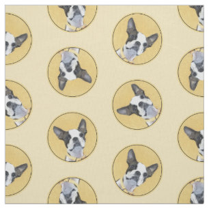 Boston Terrier Zwart-wit schilderij Hondenkunst Stof