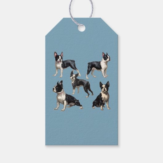 Boston Terriers Cadeaulabel (Voorkant)