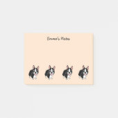 Boston Terriers Custom Post-it® Notes 4" x 3" (Devant)