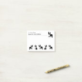 Boston Terriers Cute Black en White Dogs Post-it® Notes (Op bureau)