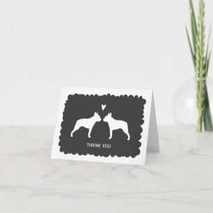 Boston Terriers Huwelijks Dank Je Bedankkaart