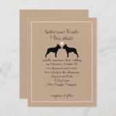 Boston Terriers Wedding Invitation Kaart (Voorkant / Achterkant)