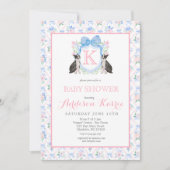 Boston Terrior chien Crest Baby shower Invitation (Devant)
