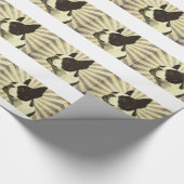 Boston Terrior Retro Wrapping Paper Cadeaupapier (Hoek)