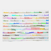Boston Text Design II Serviette de cuisine (Horizontal)
