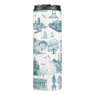 Boston Toile (Anniversary Ed.) Blauw/Wit Thermosbeker