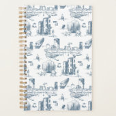 Boston Toile Blue Planner (Devant)