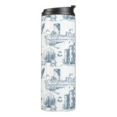 Boston Toile Blue Thermosbeker (Gedraaid links)