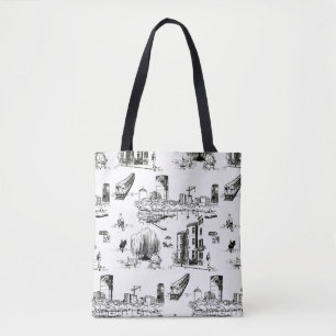 Boston Toile Canvas tas