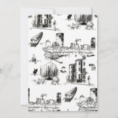 Boston Toile Faire-part de mariage (Dos)