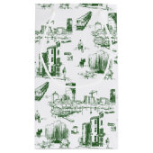 Boston Toile Forest Green gepersonaliseerde gesche Klein Cadeauzakje (Achterkant)