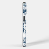 Boston Toile Navy en White Phone Case (Achterkant / Rechts)