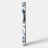 Boston Toile Navy en White Phone Case (Achterkant / Links)