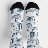 Boston Toile Navy en White Sokken (Top)