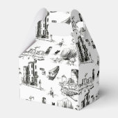 Boston Toile Personalized Favor Box Bedankdoosjes (Achterkant)