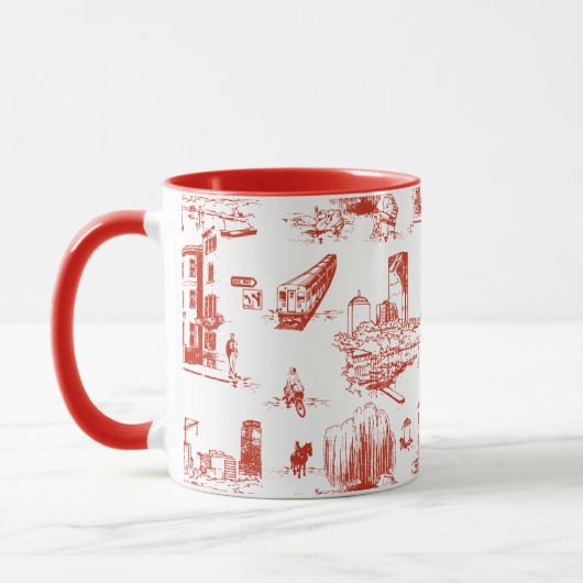 Boston Toile Red Mok (Links)