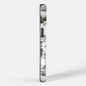 Boston Toile Zwart-wit telefoonhoesje Case-Mate iPhone Case (Achterkant / Rechts)