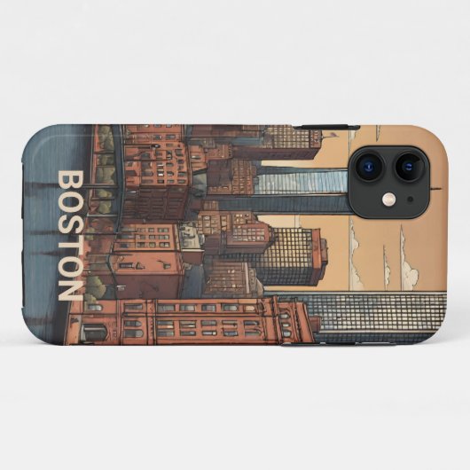 Boston Traveller Een heerlijk cadeau idee Case-Mate iPhone Case (Achterkant (horizontaal))