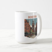 Boston Traveller Een heerlijk cadeau idee Koffiemok (Voorkant rechts)