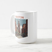Boston Traveller Een heerlijk cadeau idee Koffiemok (Voorkant links)