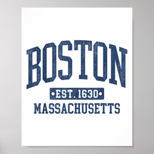 Boston Vintage Sports Design Boston Machusetts MA Poster