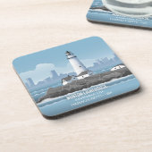 Boston vuurtoren bier onderzetter (Linkerzijde)