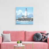 Boston vuurtoren canvas afdruk (Insitu (Woonkamer))