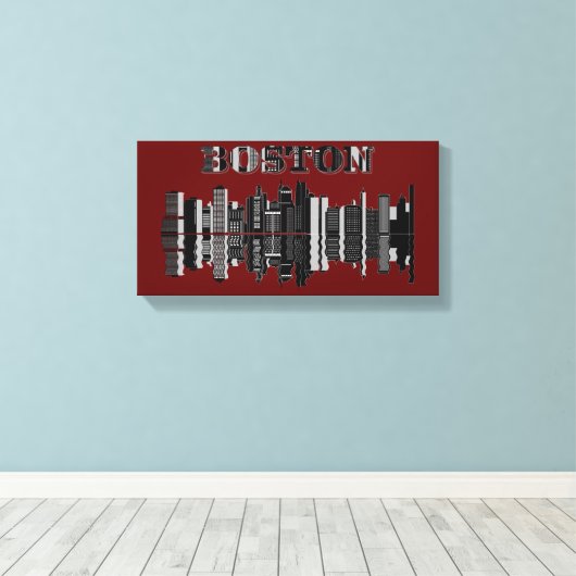 Boston Wall Art Canvas Afdruk (Insitu (Houten vloer))