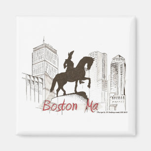 Boston Washington profiel magneet