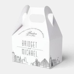 Boston Wedding City Skyline Bedankdoosjes