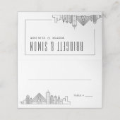 Boston Wedding | Kaarten voor tabelnaam plaatsen (Buitenkant ongevouwen)